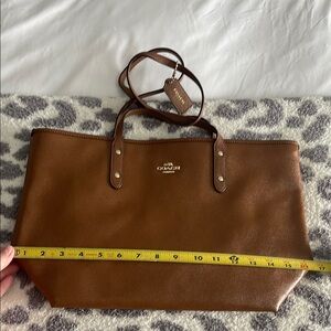 Coach Brown Leather Tote Bag